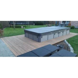 half ingegraven zwemspa alicantie in tuin