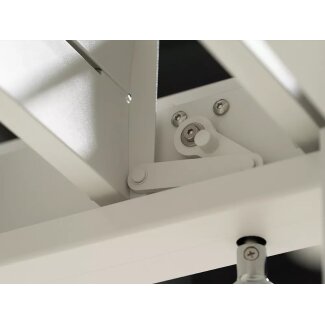 close up foto van onderdeel van een witte mirador