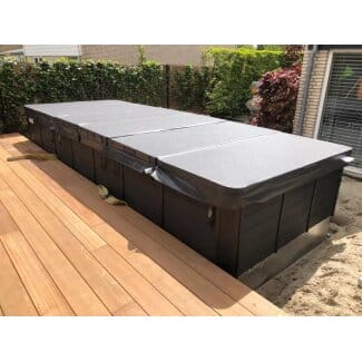 half ingegraven zwemspa met cover