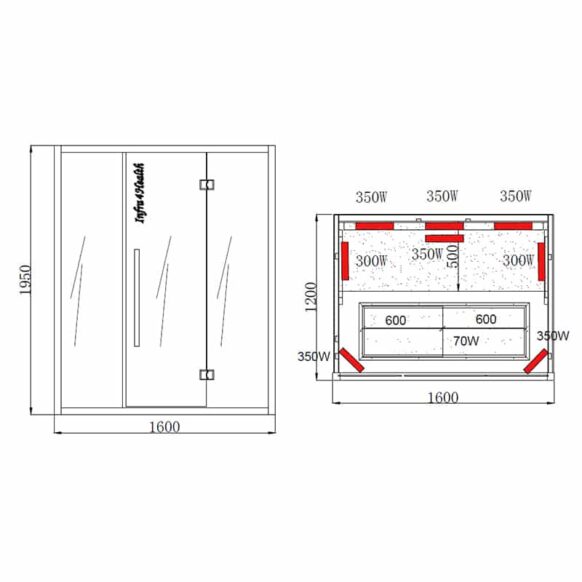 160 infrarood sauna - Afbeelding 8