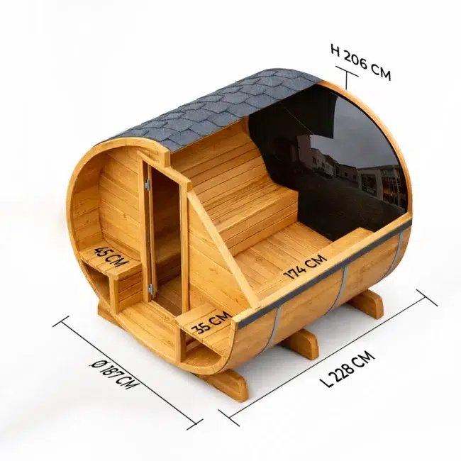 Alternative view of Barrelsauna TR230-X - Panorama