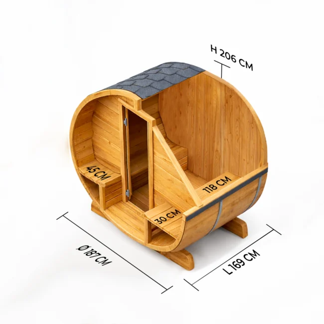 Alternative view of Barrelsauna TR170