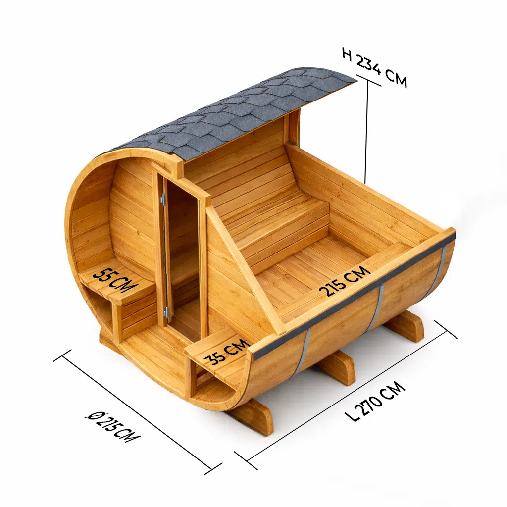 Barrelsauna TR270 - Halfglas - Afbeelding 2