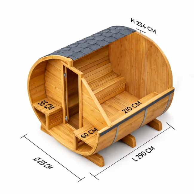 Alternative view of Barrelsauna TR300