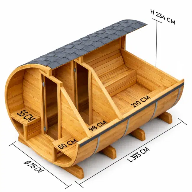 Alternative view of Barrelsauna TR400 - Half glas